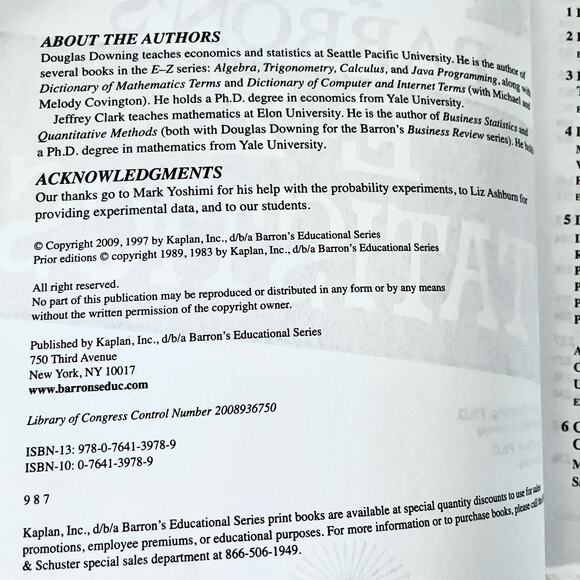 Barron’s E-Z Statistics: Ace Statistics the E-Z Way 4th Edition - Picture 5 of 8